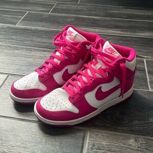 Nike pink high top Dunks